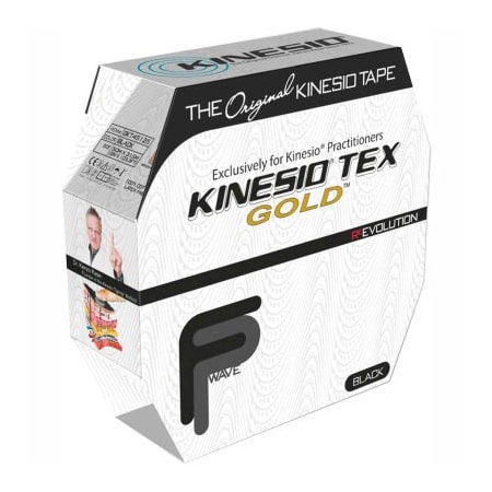 Fabrication Enterprises Kinesio Tex Gold FP Kinesiology Tape, 2" x 34 yds, Black, Bulk Roll 24-4883